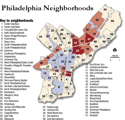 Map of Philly Neighborhoods
